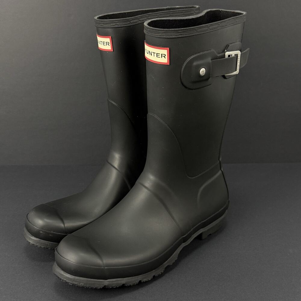 Hunter Original Short Rain Boots Women’s US 8 Black Waterproof New Without Box